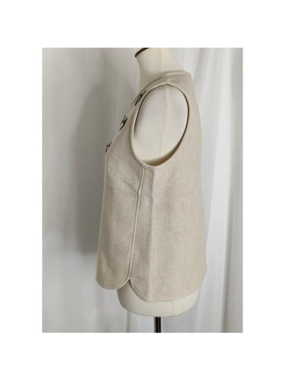 Banana Republic Embellished Linen & Cotton Structured Shell Top S - Picture 7 of 13